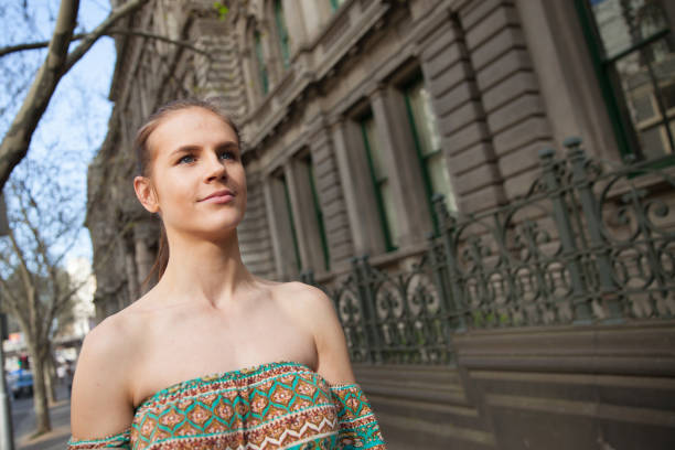 istock Female Tourist Exploring Melbourne City 872349280