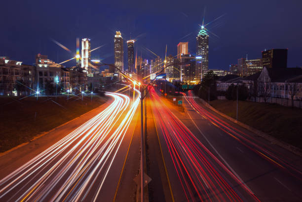 istock Atlanta city night skyline 872352374