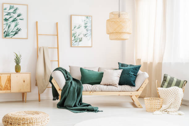 istock Natural living room with sofa 872360702