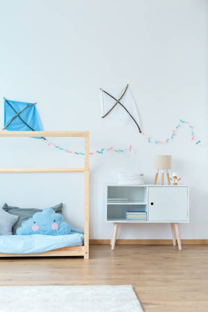 istock Handmade kites in boy's bedroom 872361166