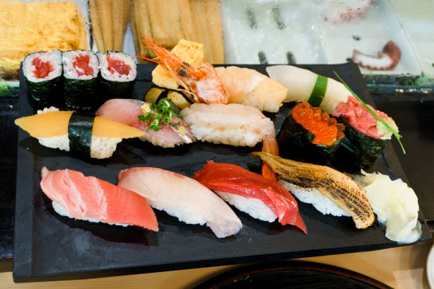 istock Japan, Tokyo, sushi dish at restaurant 872368822