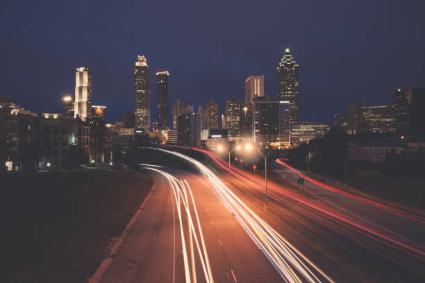 istock Modern city night skyline 872369500