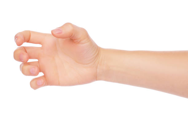 istock Woman hand like holding bottle or something else 872382456