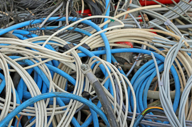 istock copper cables with plastic insulation in the dump of polluting a 872389736
