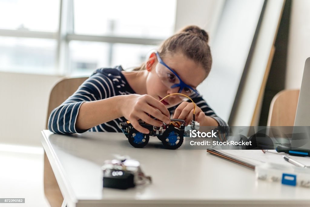 Little Cientista - Foto de stock de Menina royalty-free