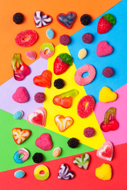 istock Colorful sugar gummy confectionery 872390356