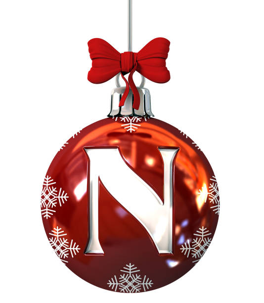 istock Letter N on Red Christmas Ball 872393176