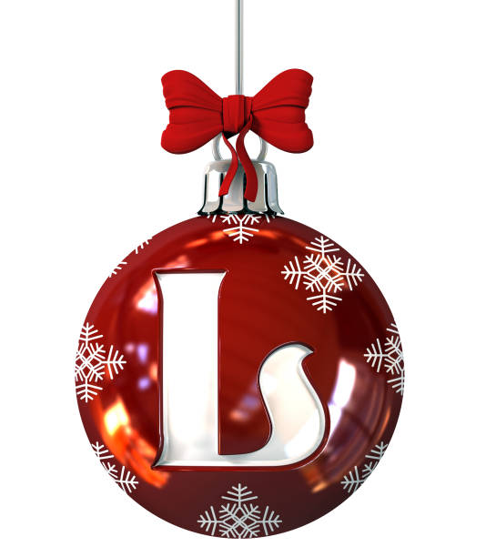 istock Letter L on Red Christmas Ball 872393948