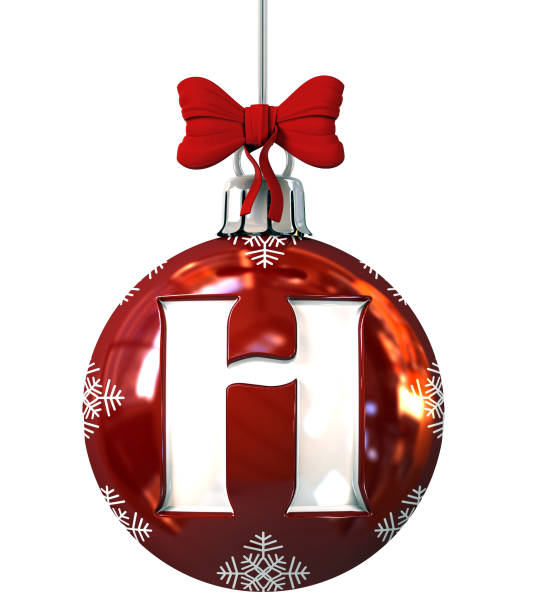 istock Letter H on Red Christmas Ball 872394016