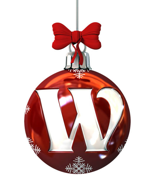 istock Letter W on Red Christmas Ball 872394930