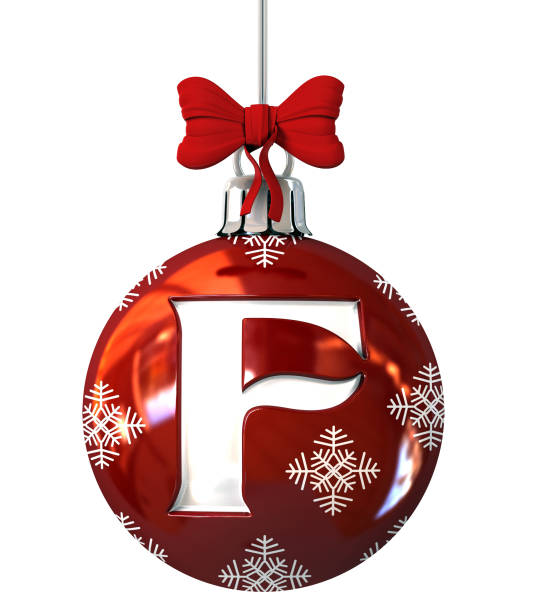 istock Letter F on Red Christmas Ball 872397404