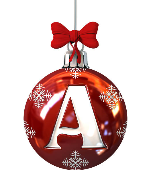 istock Letter A on Red Christmas Ball 872397558