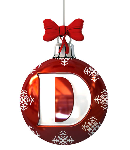 istock Letter D on Red Christmas Ball 872397728