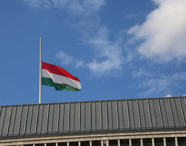 istock Mexican flag waving at half-time due to national mourning 872402398