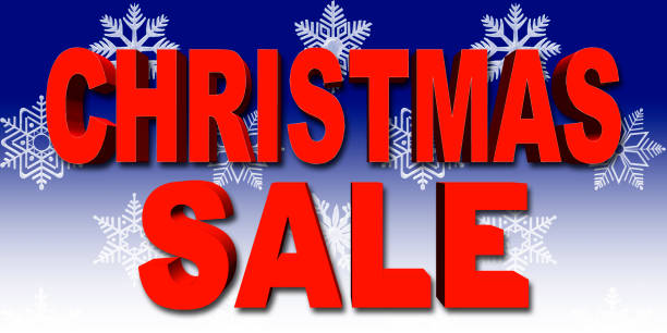 istock Red Christmas, Red Sale, 3D, Isolated Against the Blue Gradient Background. 872412598