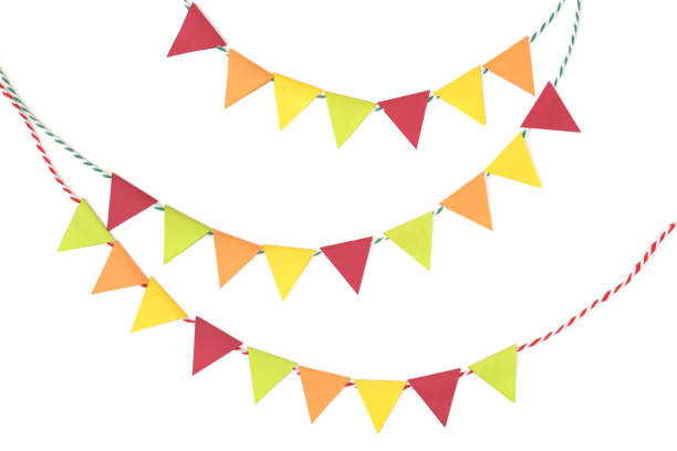 istock Thanksgiving bunting paper cut on white background 872414144