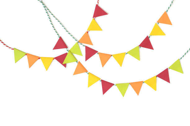 istock Thanksgiving bunting paper cut on white background 872414146