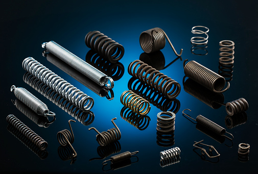 different types of metal springs or coil springs