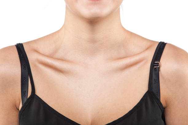 Protruding bones in a slim girl Protruding bones in a slim girl clavicle stock pictures, royalty-free photos & images