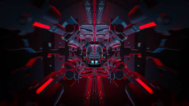 istock 3d render of futuristic tunnel with light. 872460412