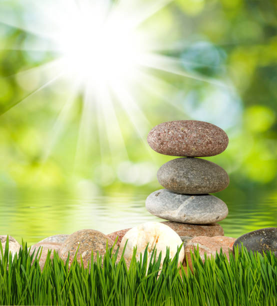 istock Image of stones on sky background closeup 872470748