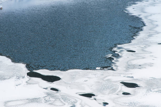 istock Extreme cold weather, frozen lake 872476682