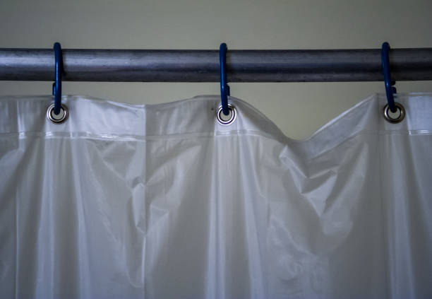 istock Shower Curtain and Rod, Close Up 872488206