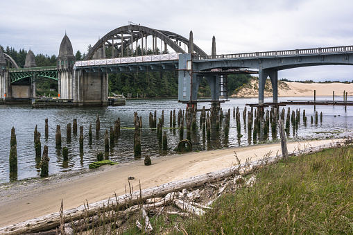 Florence,Oregon,USA - June 7, 2017 : The Bridge over the Siuslaw river