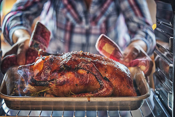 istock Roasting Traditional Christmas Duck in the Oven 872496006