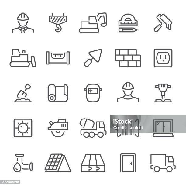 Construction Icons Stock Illustration - Download Image Now - Icon Symbol, Welding, Construction Industry