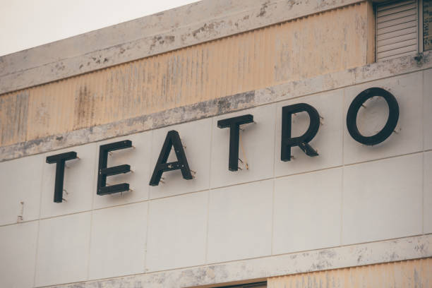istock Theater sign on building facade, Cuba 872507664
