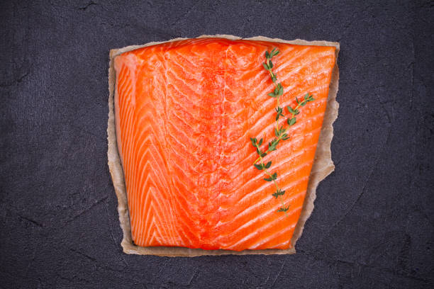 istock Fresh raw salmon fillet 872511338