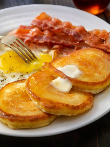istock Grand Slam Breakfast - Pancakes, Bacon and Eggs 872530886
