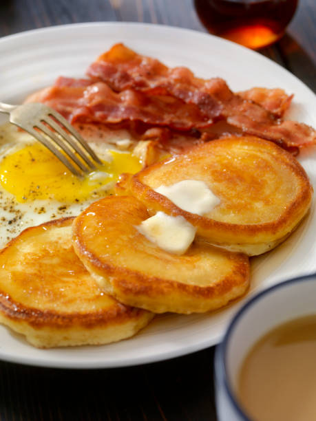 istock Grand Slam Breakfast - Pancakes, Bacon and Eggs 872530966