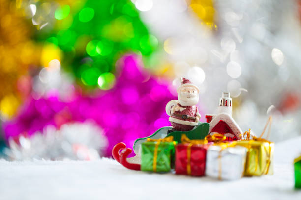 istock Christmas props decorations on christmas snow field background with copy space.Merry Christmas and happy new year concept. 872533806