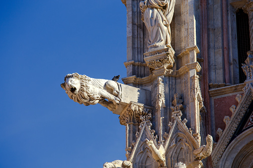 Gargoyle on Cathedral of the Blessed Virgin. Siena. Tuscany. Italy