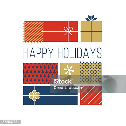 istock Happy Holidays Greeting Cards. 872537880