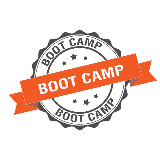 Boot camp stamp illustration Boot camp stamp illustration design fitness boot camp stock illustrations