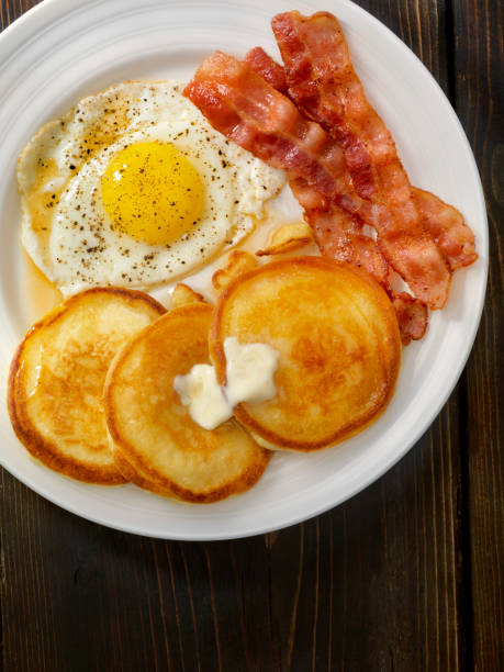 istock Grand Slam Breakfast - Pancakes, Bacon and Eggs 872539140