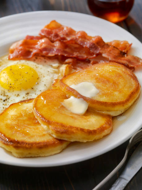 istock Grand Slam Breakfast - Pancakes, Bacon and Eggs 872539144