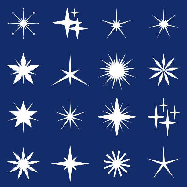 Christmas Stars vector art illustration