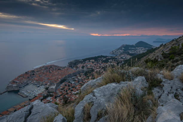istock Dubrovnik Aerial View at Sunset 872545540