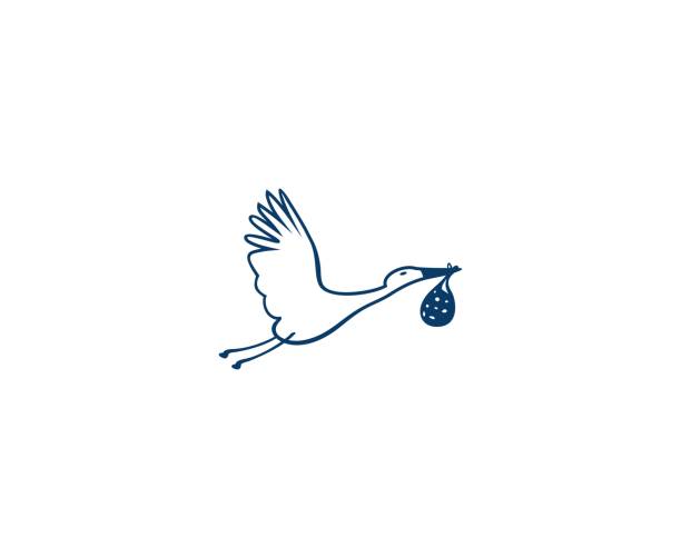 Stork icon This illustration/vector you can use for any purpose related to your business. stork stock illustrations