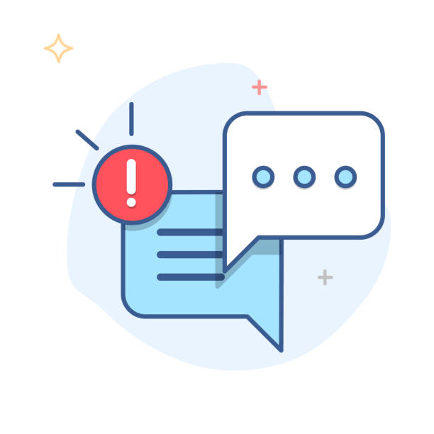 ilustrações de stock, clip art, desenhos animados e ícones de new message, dialog, chat speech bubble notification icon vector - dacian