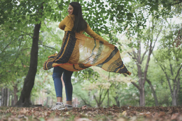 istock Young woman at nature have fun. 872557706
