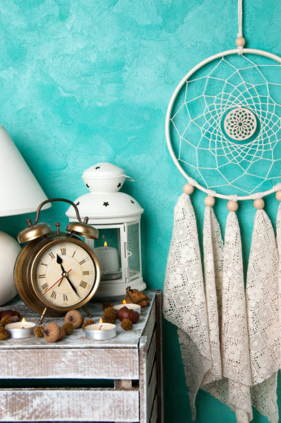 istock Bedroom decor on aquamarine 872561278