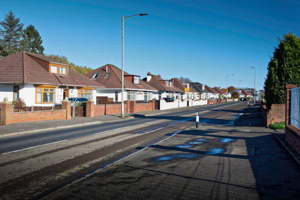 Dundonald road Kilmarnock on bright and sunny morning
