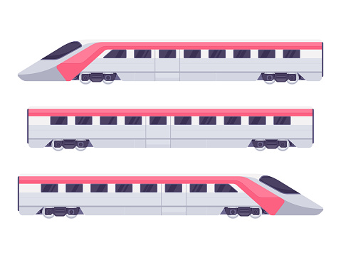 Express Train Shape Passenger Express Train Stock Illustration - Download Image Now - High ...