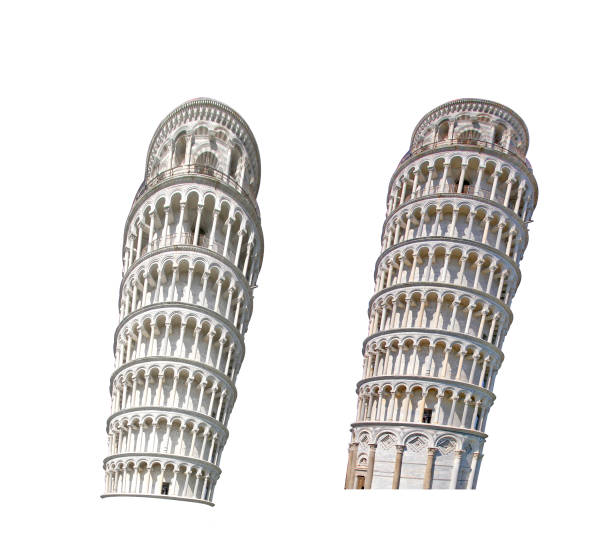 istock Pisa leaning Tower isolated on whitebackground for art design 872569326