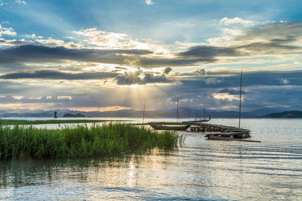 istock Seascape with sunset in Yueqing bay. 872580008